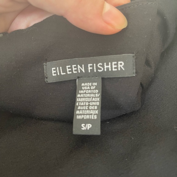 Eileen Fisher Black Crop Cap Sleeve Jumpsuit - Picture 7 of 7
